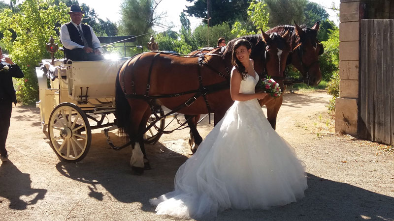 Mariage en calèche