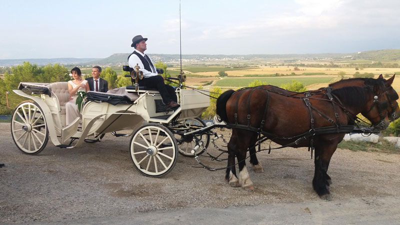 Mariage en calèche